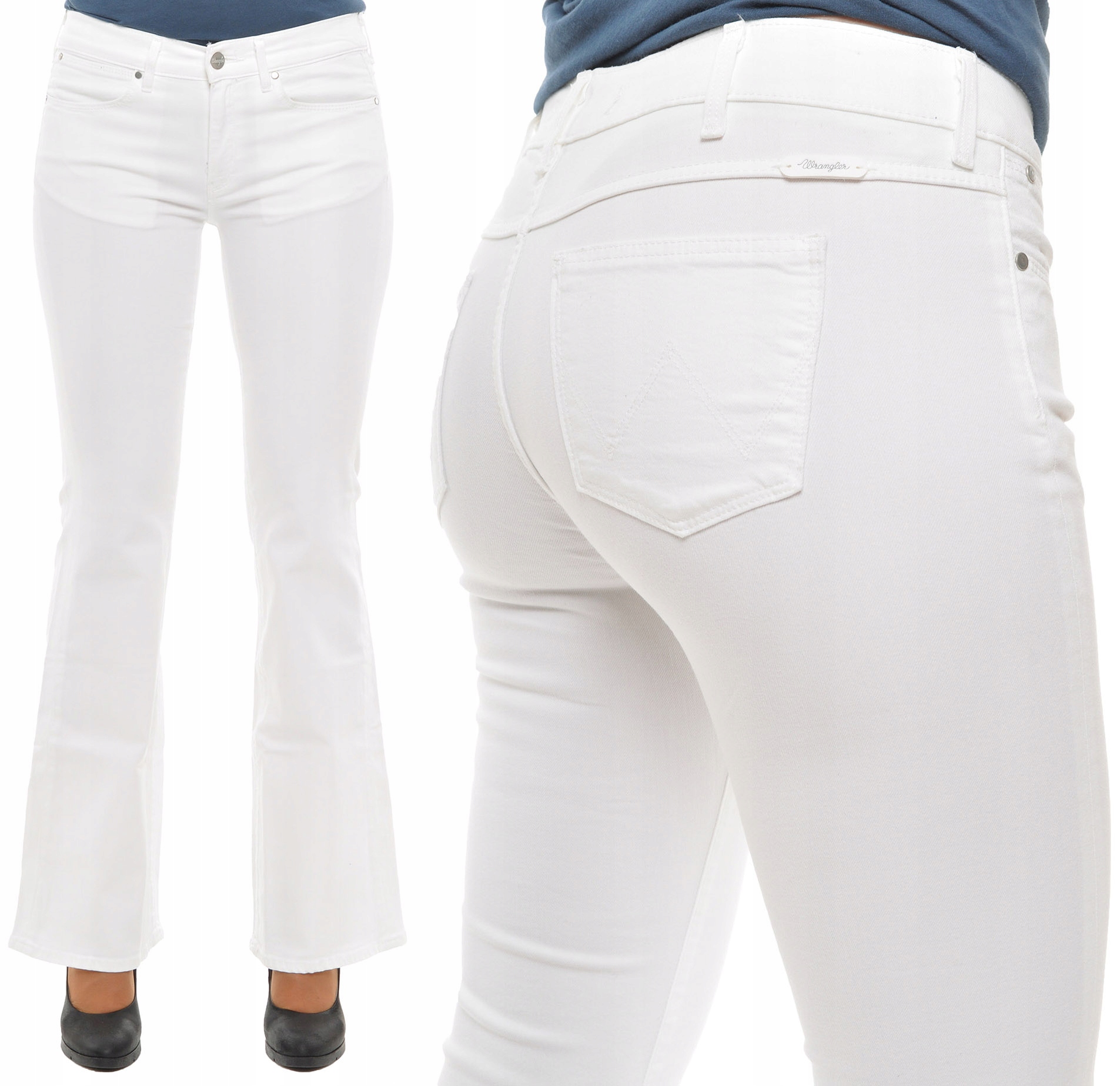Wrangler kalhoty White regular Flare W26 L32
