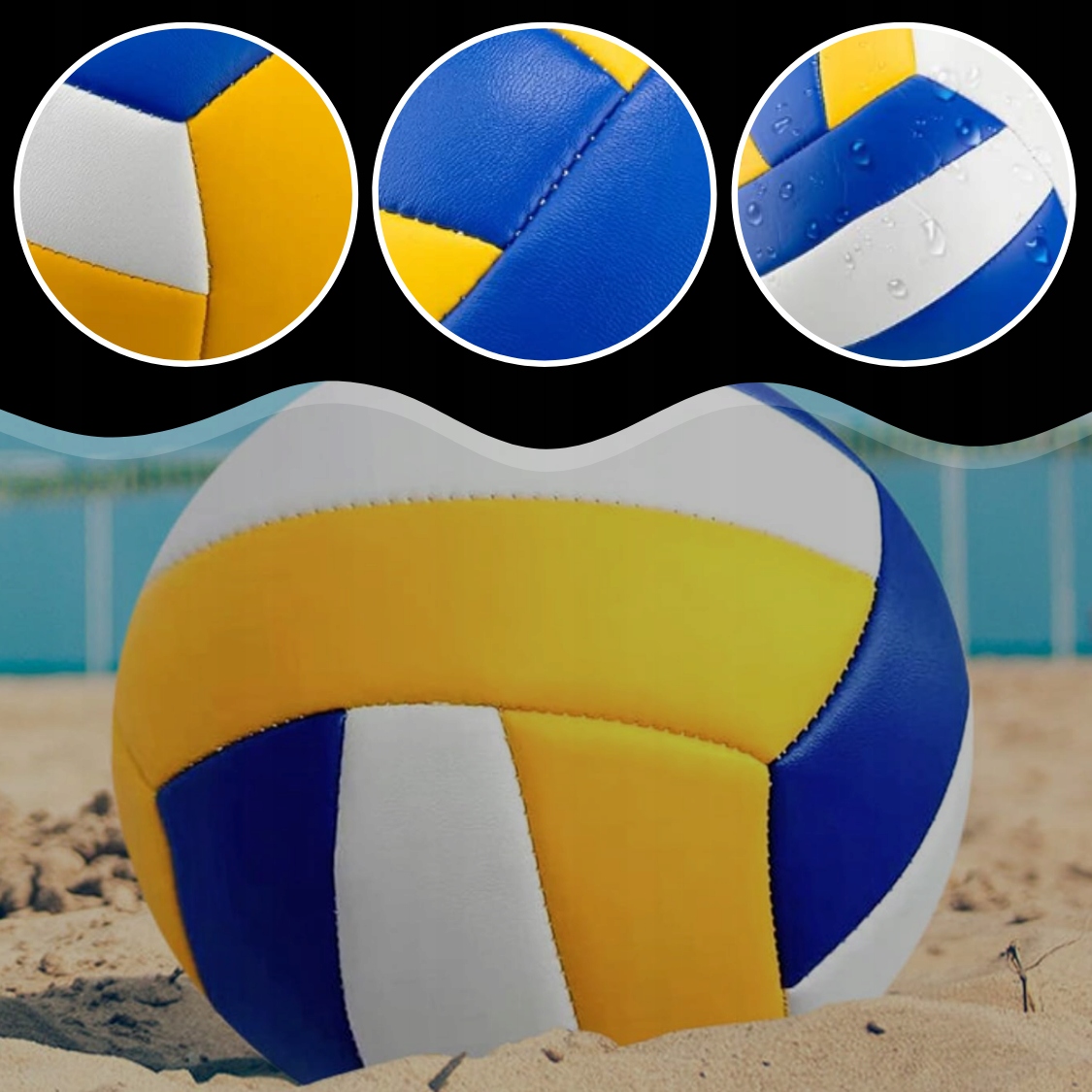 PIŁKA SIATKOWA do GRY SIATKÓWKI SIATKI LEKKA PIŁKA PLAŻOWA HALOWA MIĘKKA EAN (GTIN) 6907771305126