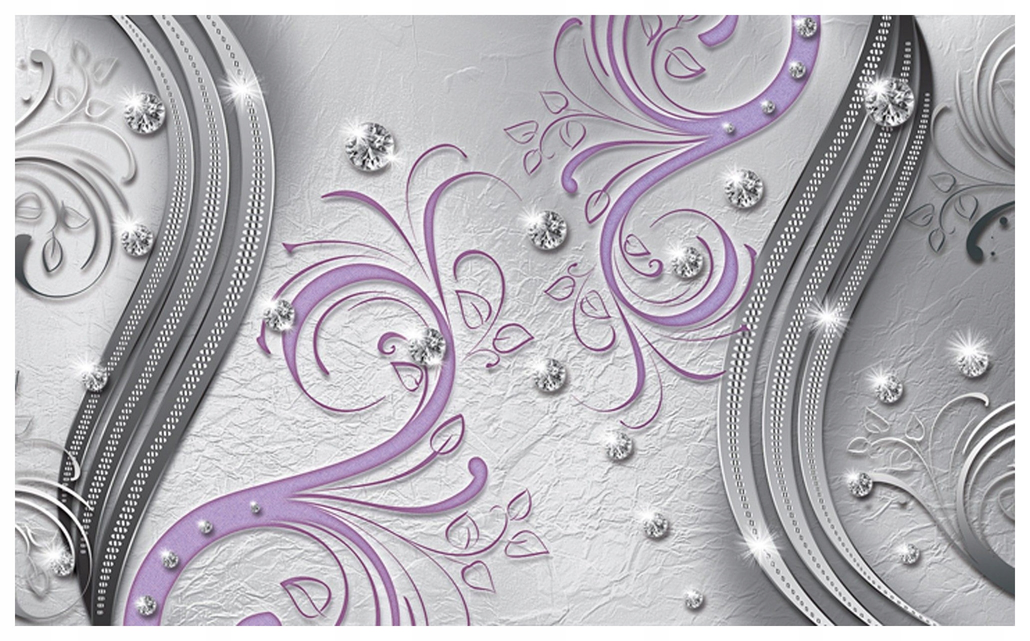 Vliesová fototapeta Lilie stříbro krystaly květiny vzory 250x175 lepidlo