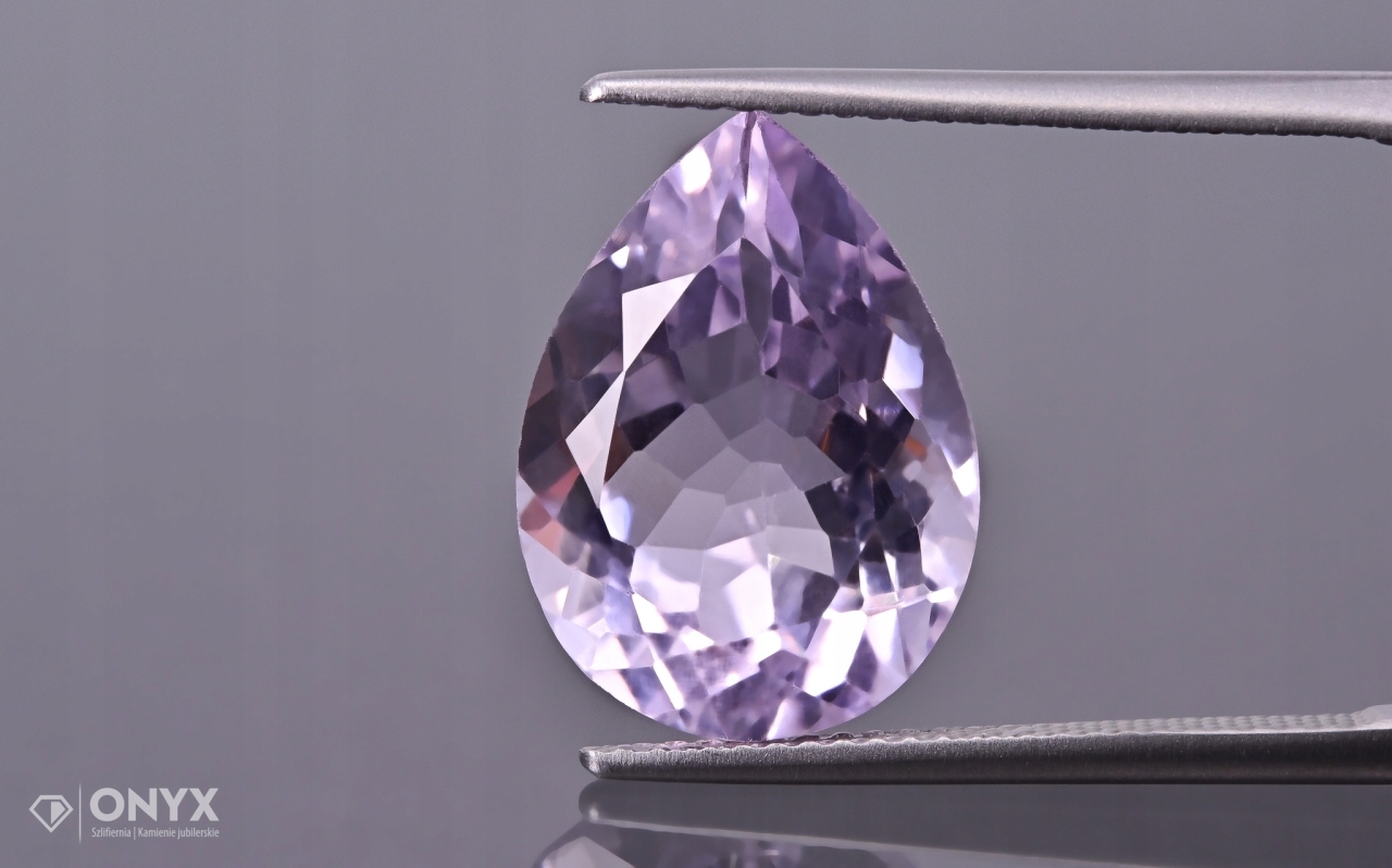 Ametyst fazetovaný slza 16x12 mm