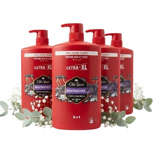 Old Spice Night Panther 3w1 Zestaw Pod Prysznic Dla Mężczyzn 4 × 1000 ml