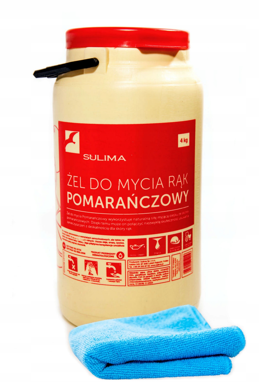 Pasta żel do mycia rąk SULIMA 4L puszka GRATIS