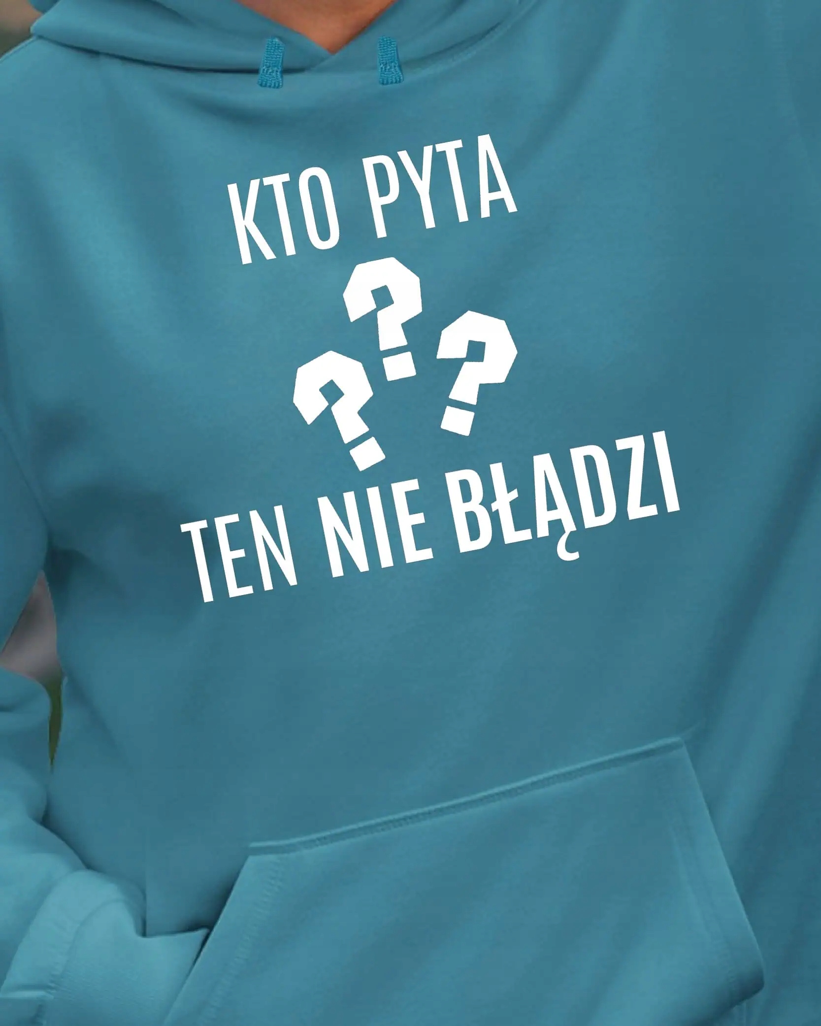 Mikina s kapucí Dárek pro učitele Vtipná otázka Modrá L