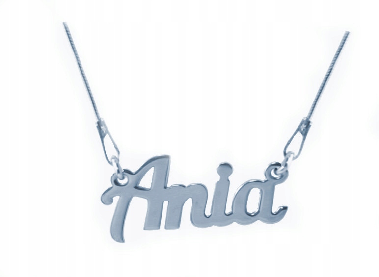 

Naszyjnik srebrny rodowany z imieniem Ania