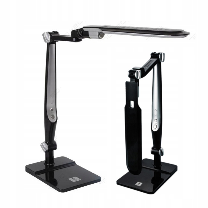 Led stolná lampa rysovacia, 3 farby svetla, 9W, čierna