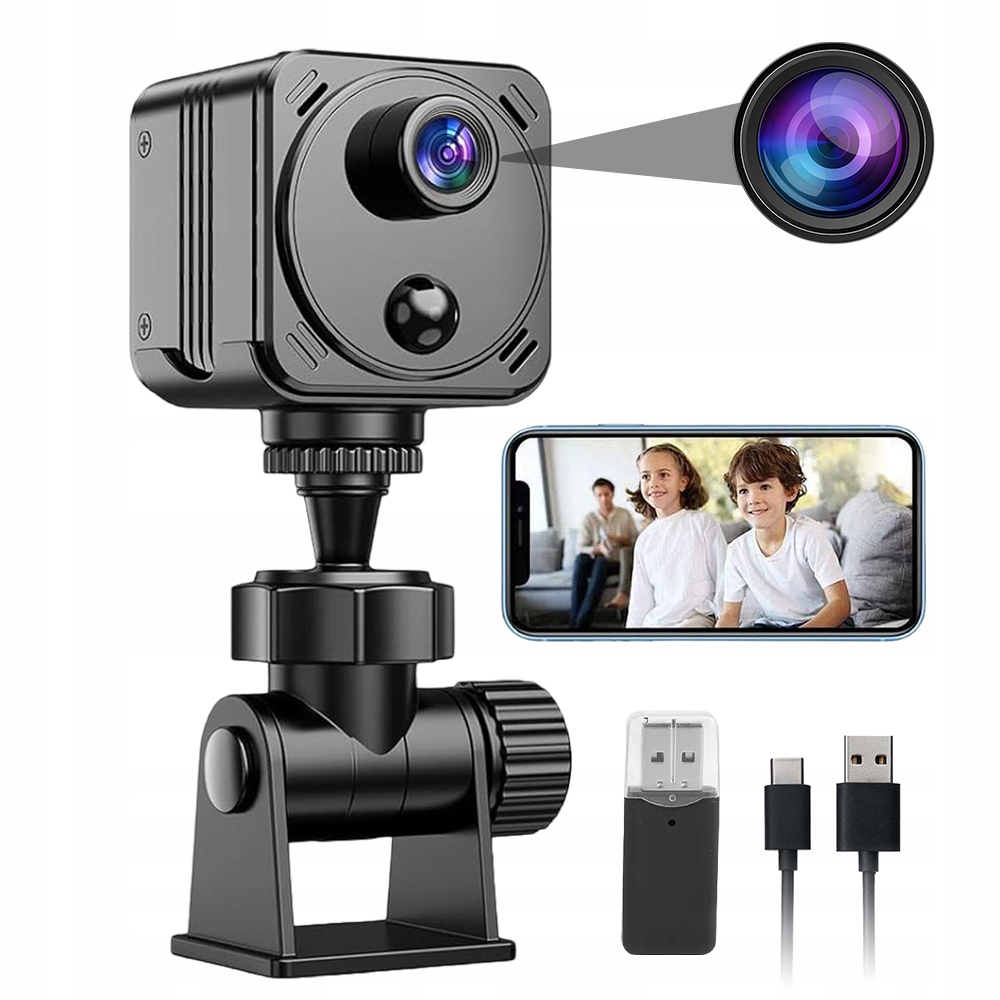 Kamera Monitoringu 4K Hd 3500MAH Widok 160° Z Powiadomieniami