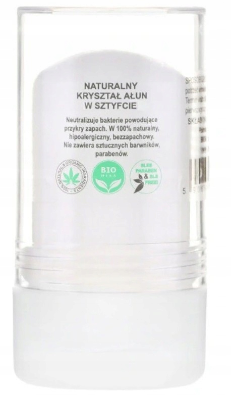 AŁUN NATURALNY ANTYPERSPIRANT bez Aluminium dla Dzieci i DOROSŁYCH 55g Kod producenta 5906874556016