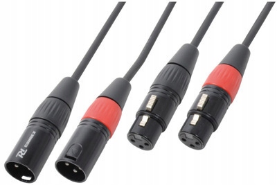 

Kabel sygnałowy 2x Xlr (m) 2x Xlr (f) 0,5m