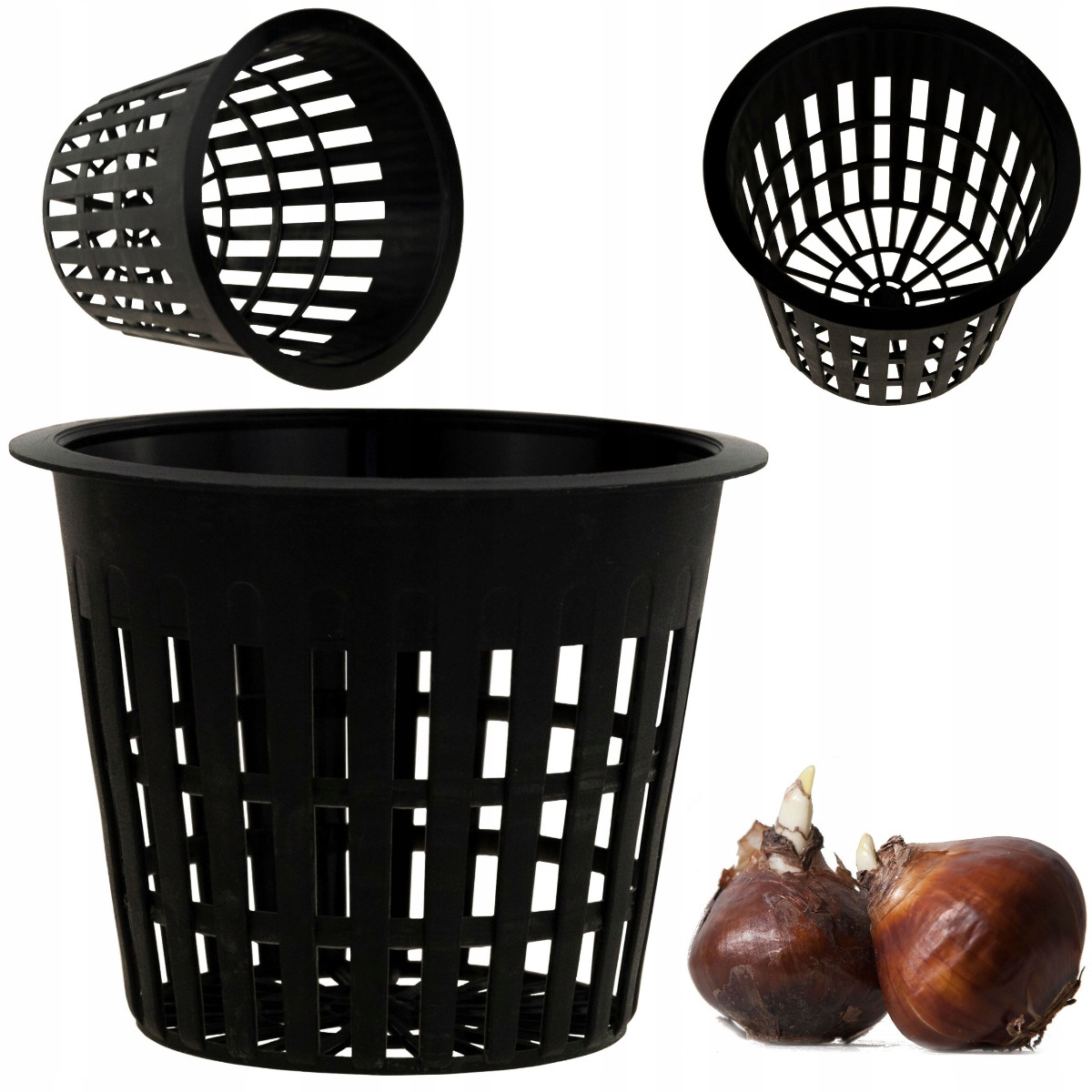 KOSZYK OSŁONKA DO SADZENIA CEBUL CEBULEK KOSZYCZEK NA CEBULKI 6,6x8,3cm