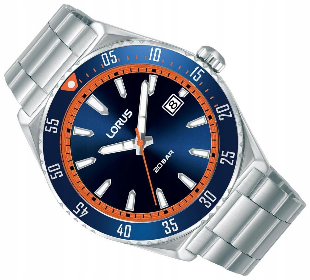 Modré Pánské Vodotěsné Sportovní Hodinky 200M Lorus Diver RS953DX9