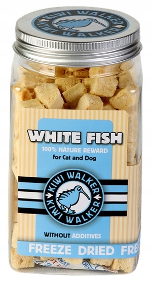 Psí Pamlsek Kočky Lyofilizovaná Bílá Ryba 100% Kiwi Walker 60 G