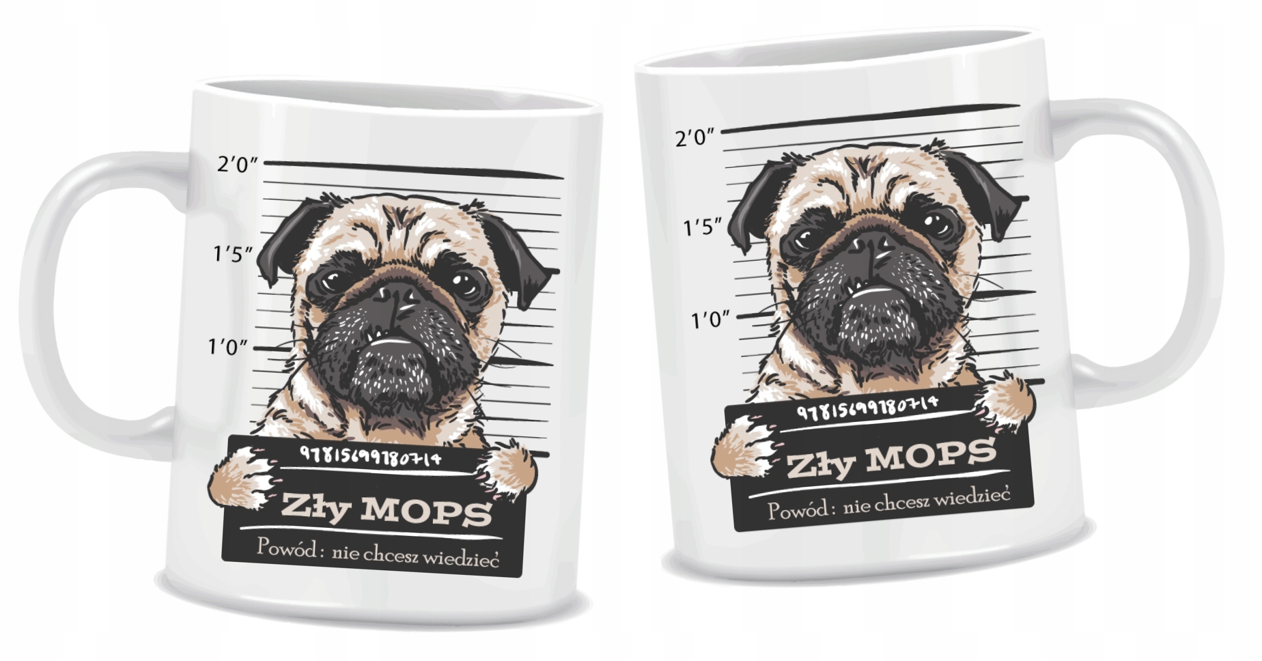 

Kubek Pies Mops na prezent 330ml + kartonik