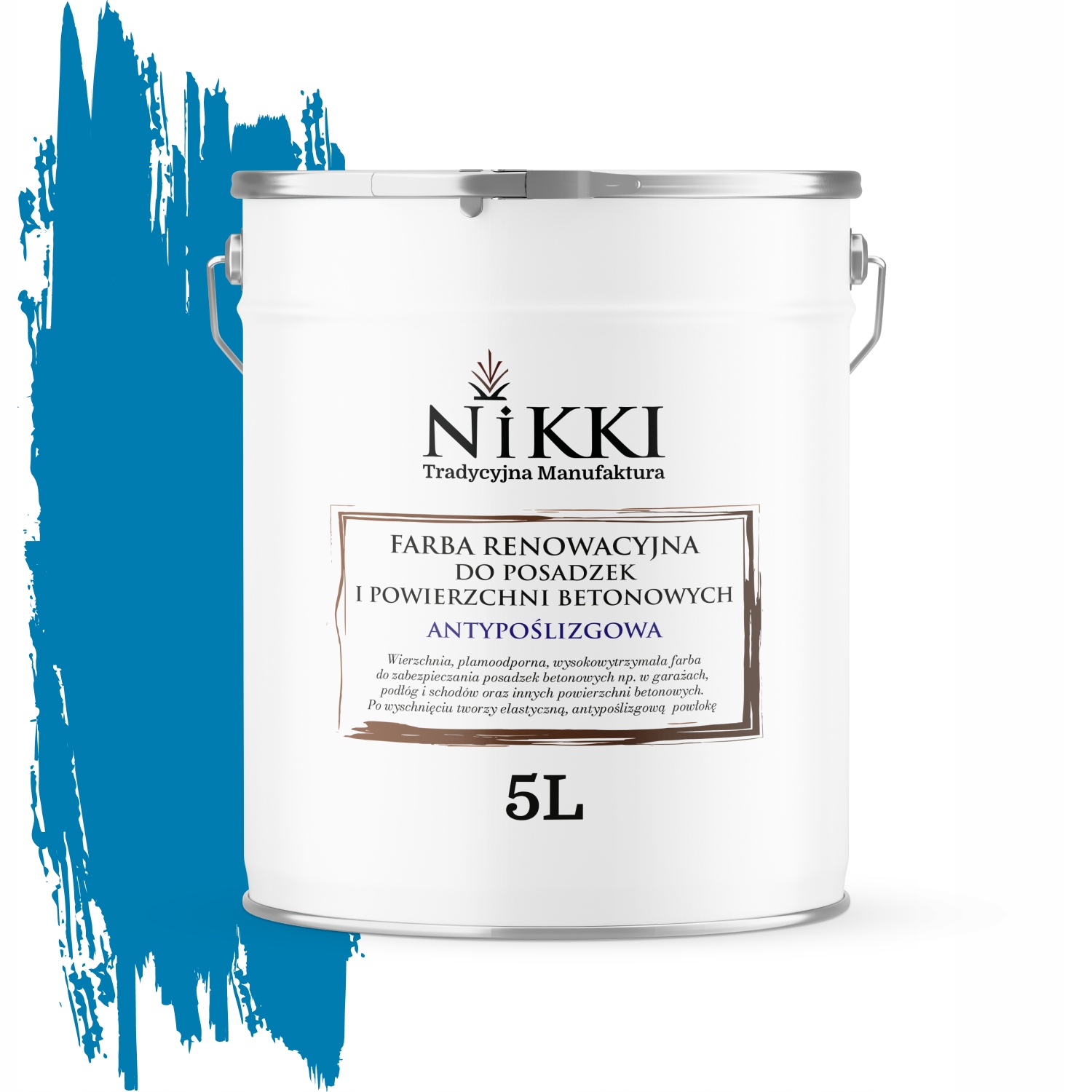 Renovačná Farba Na Podlahy Protišmyková Uv Farba Modrá RAL5015 Mat 5 L