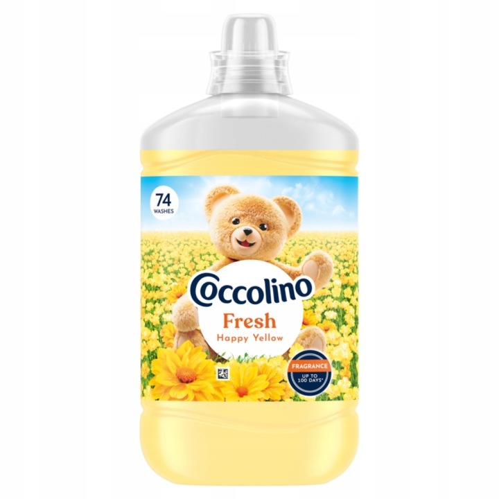 Coccolino Fresh Happy Yellow płyn do płukania koncentrat 1702 ml 74 prania