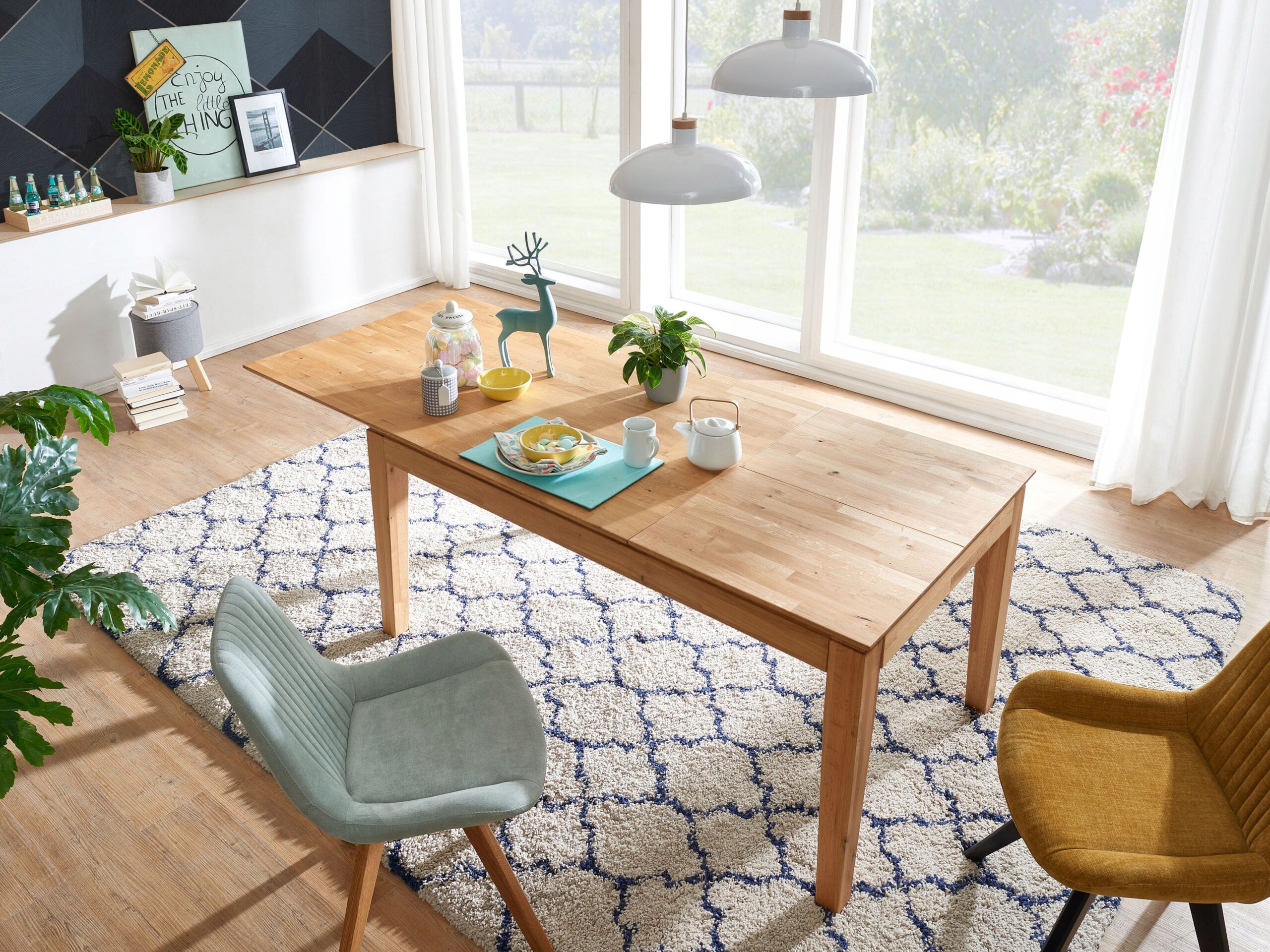 STÓŁ Do jadalni ROZKŁADANY Skandynawski 140 cm Drewniany Dębowy Lite Drewno Kod producenta B 8250 STÓŁ BGM s.c.