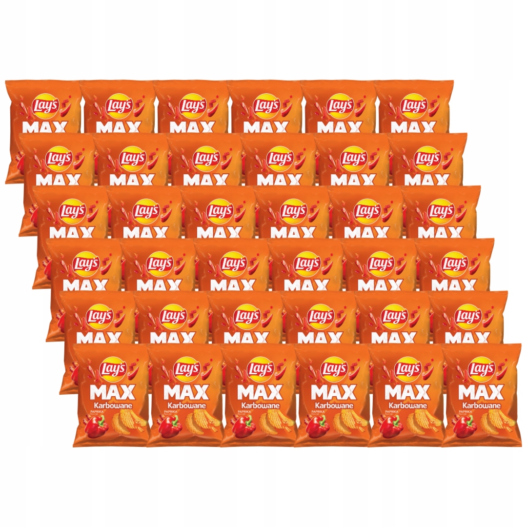 Lay's Max Lays Karbowane Chipsy paprykowe 40g x36