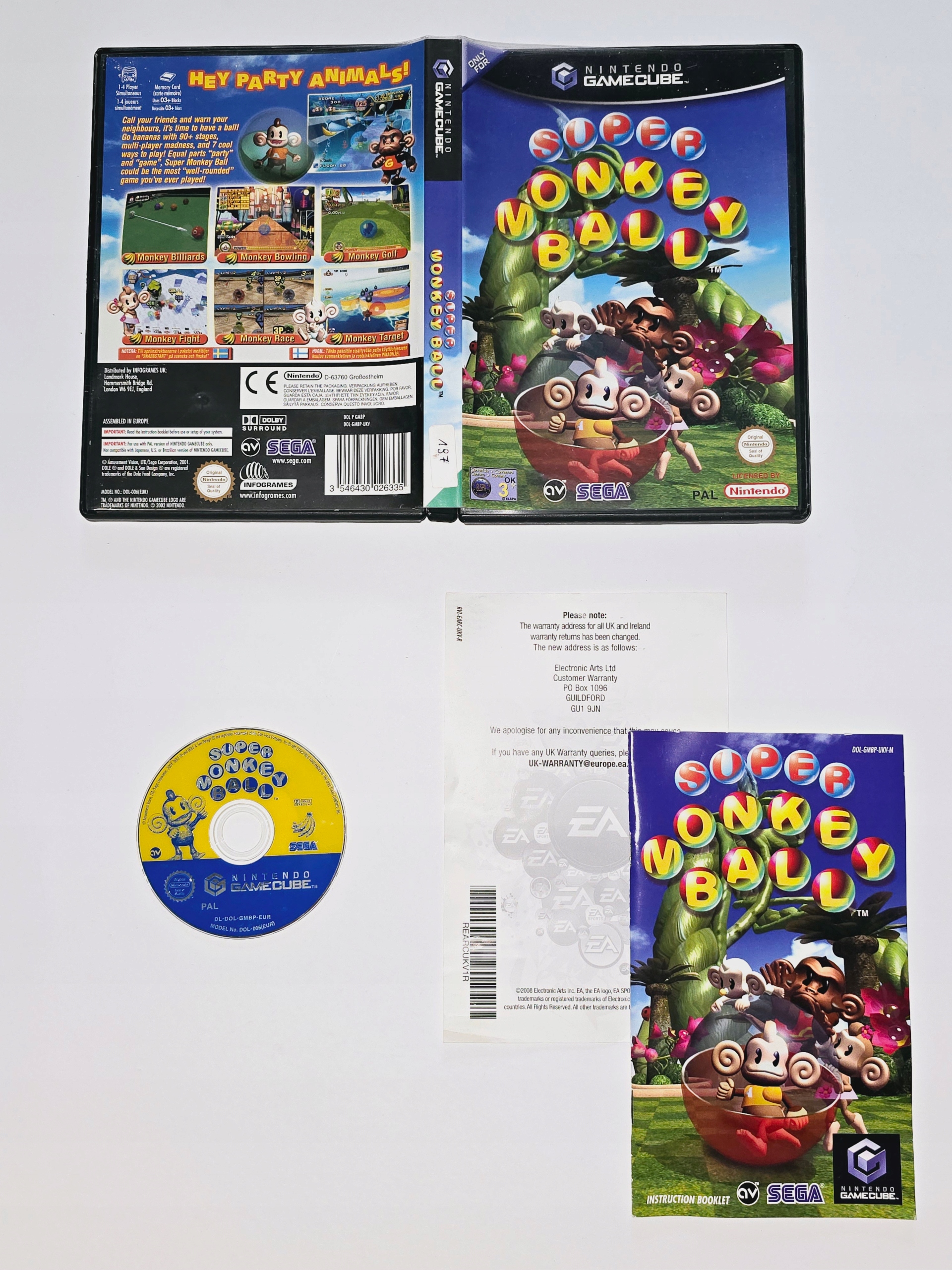 SUPER MONKEY BALL NINTENDO GAMECUBE