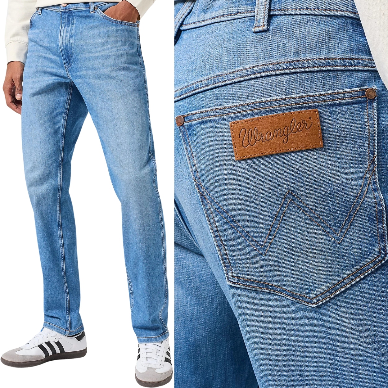 Wrangler River Regular elastické tenké teplé džínové kalhoty W32 L34