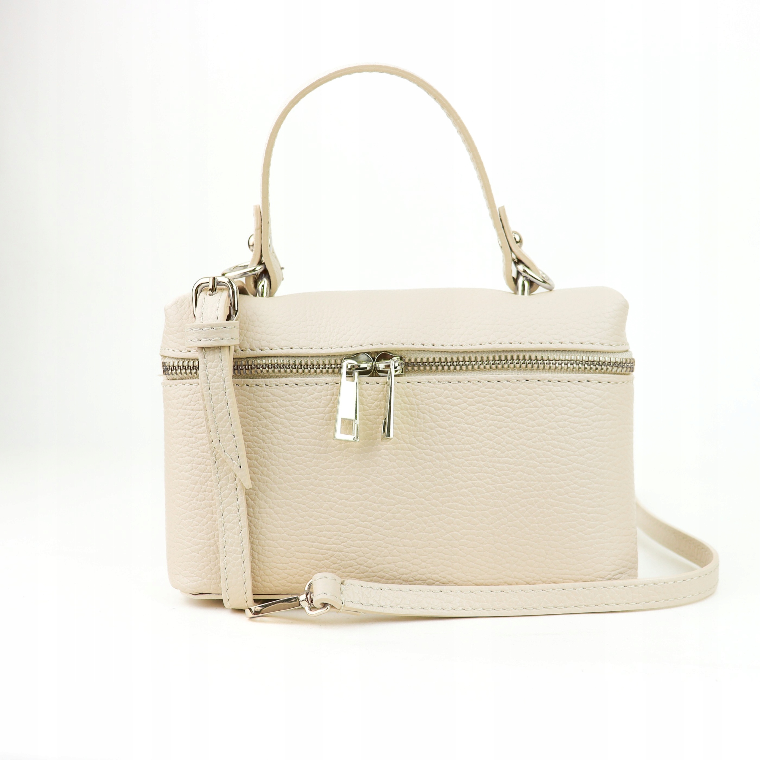 Torebka Damska skóra naturalna Kiti-M Ecru