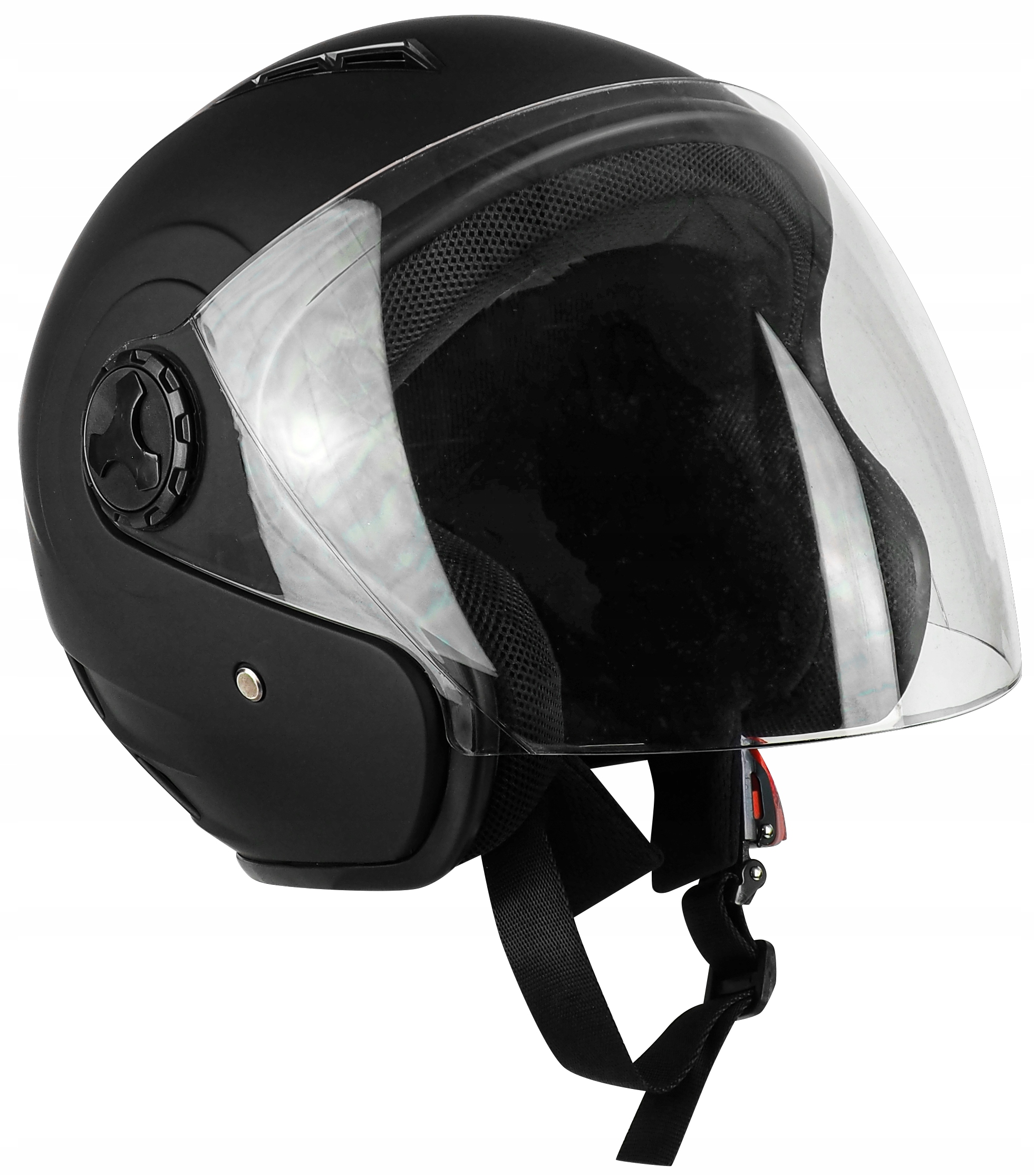 Motocyklová Přilba Otevřený Skútr Quad Atv Gokart Koloběžka Černá Mat M