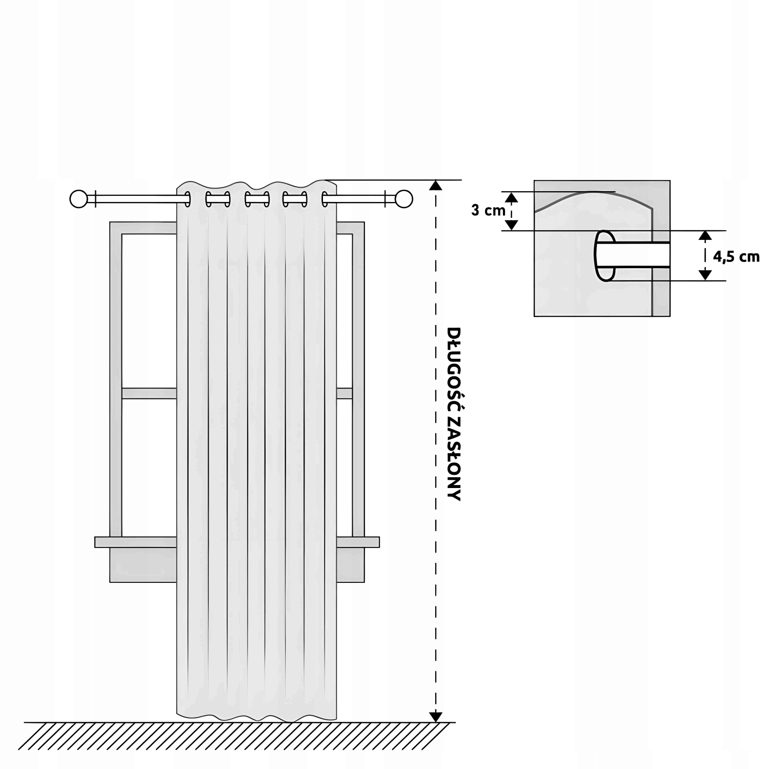 ZASŁONY 140x210 BUTELKOWA ZIELEŃ VIVA PRZELOTKI Wysokość produktu 210 cm