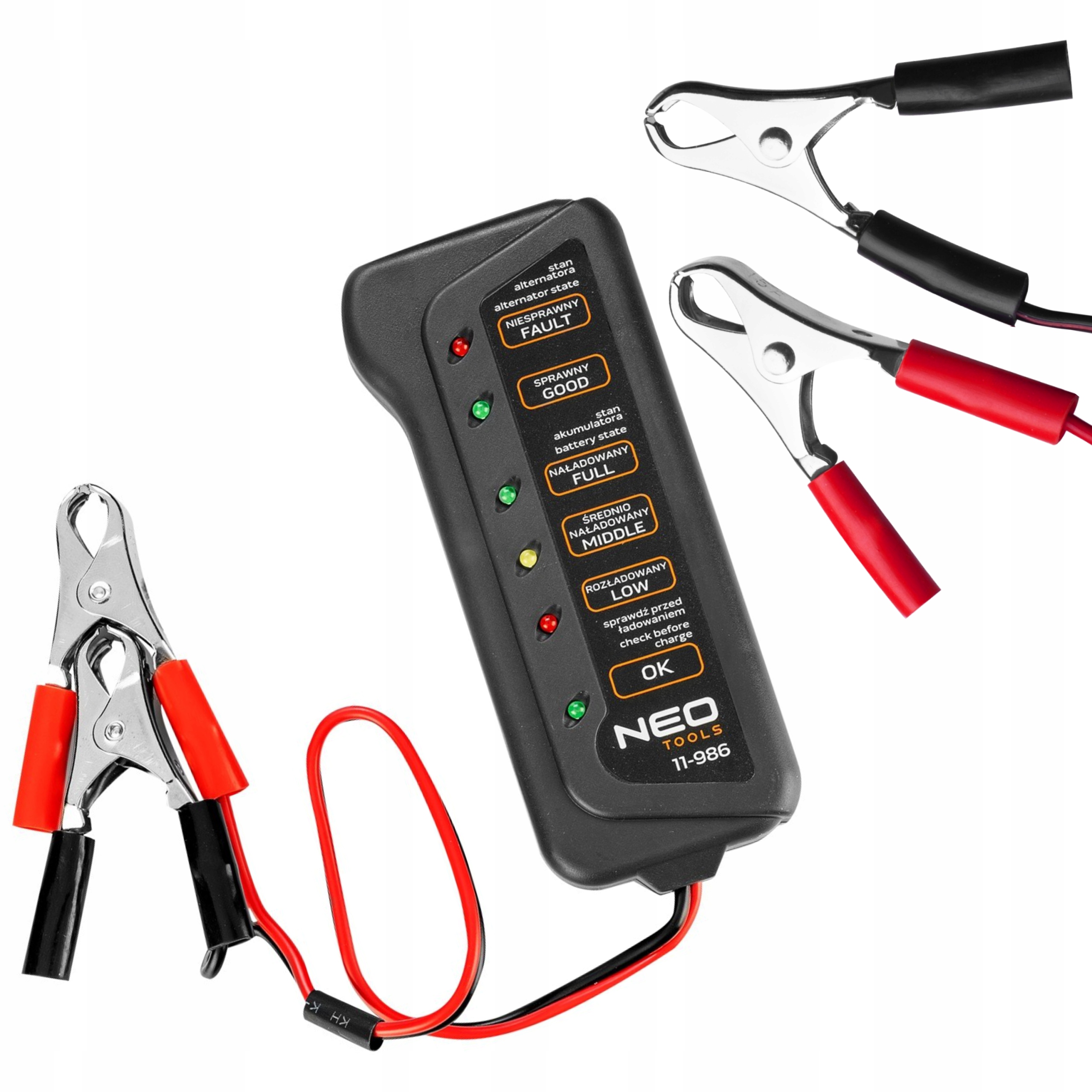 NEO TESTER AKUMULATORÓW I ŁADOWANIA 12V LED 11-986