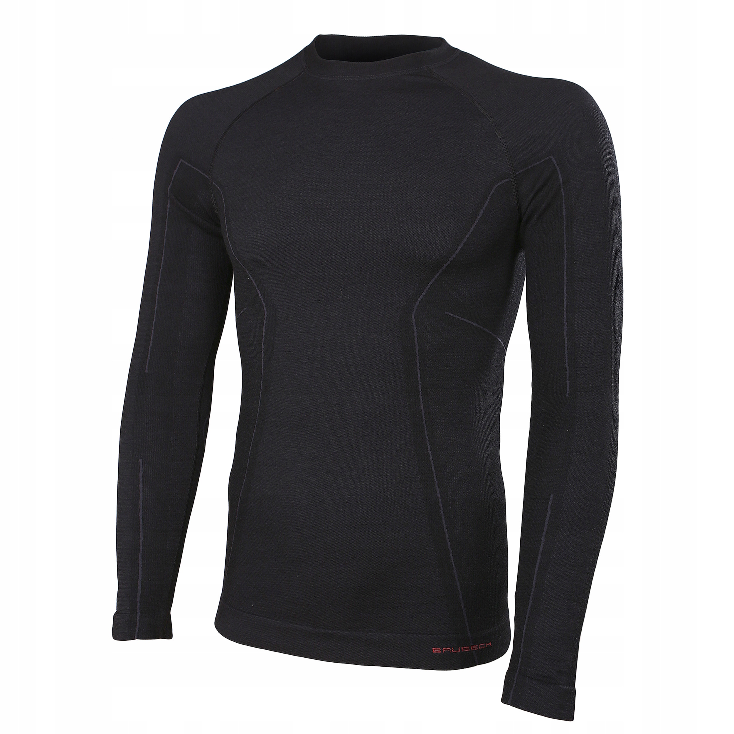 Koszulka Brubeck z długim rękawem Active Wool męska czarna L