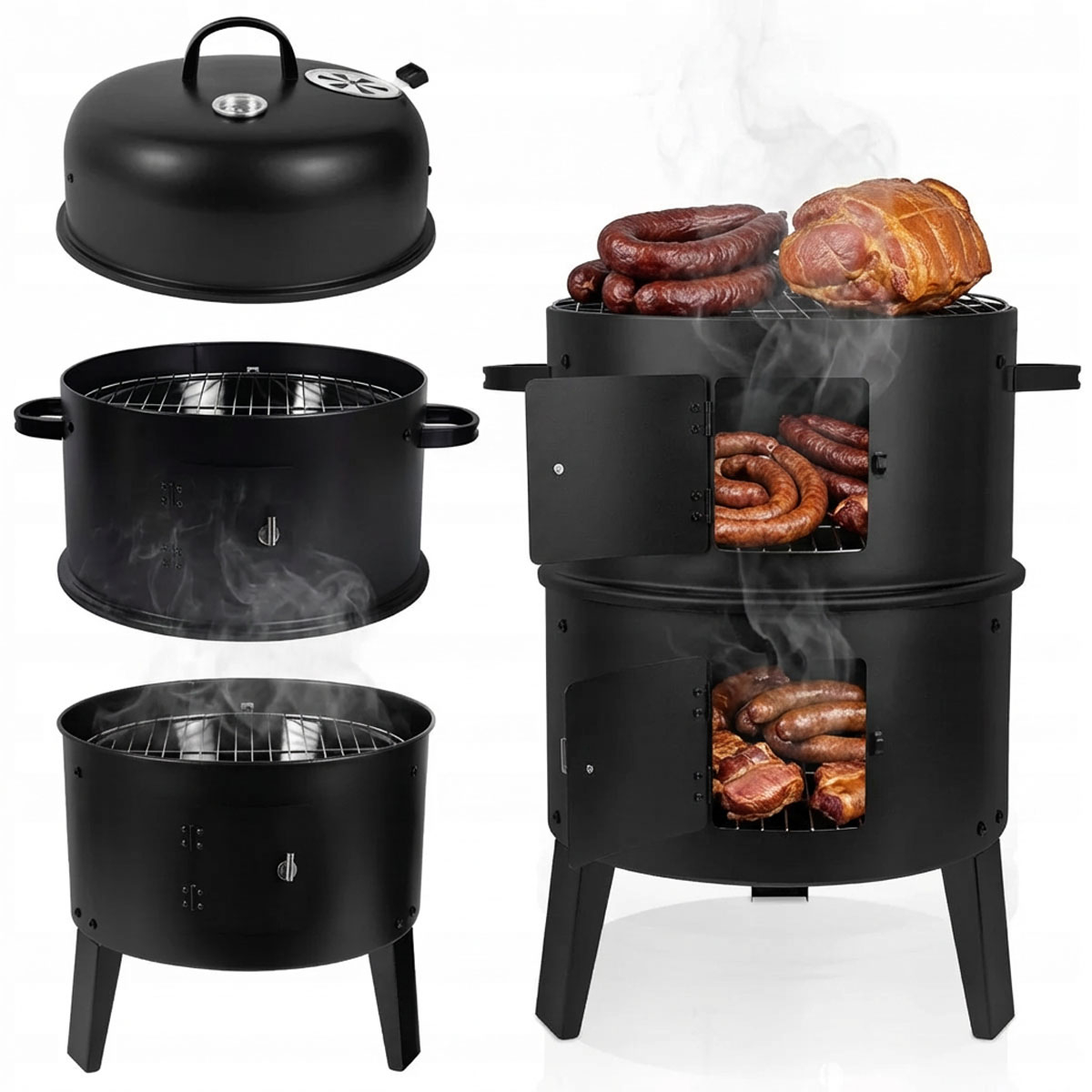 САДОВИЙ ВУГІЛЬНИЙ ГРИЛЬ САДОВИЙ КОПТИЛЬНЯ 3IN1 ТЕРМОМЕТР 3X ґратка Виробник LANDGRAF