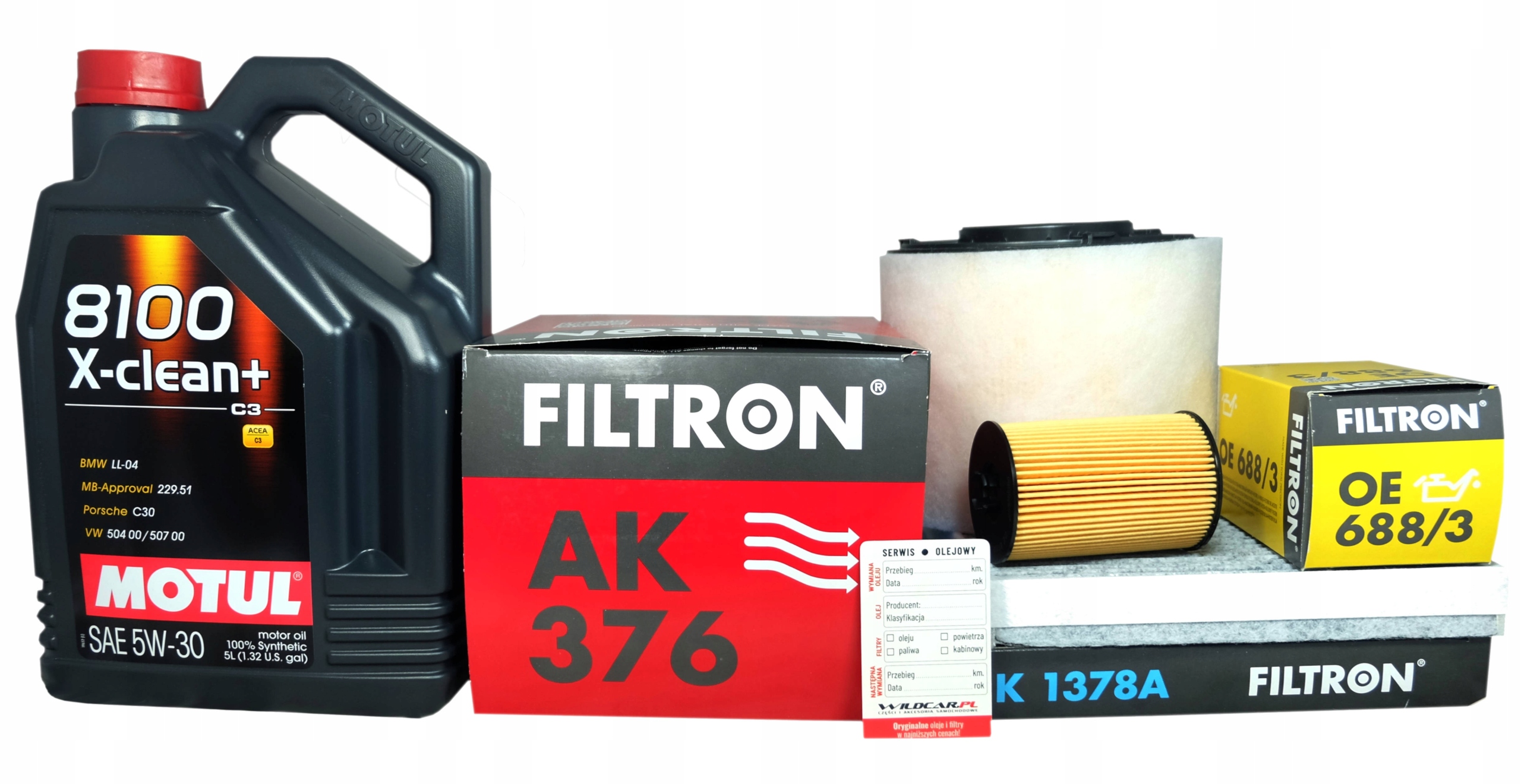 3 Filtre Filtron olej Motul 5W30 Audi Q5 2.0 Tdi 35 Tdi 2016-2020