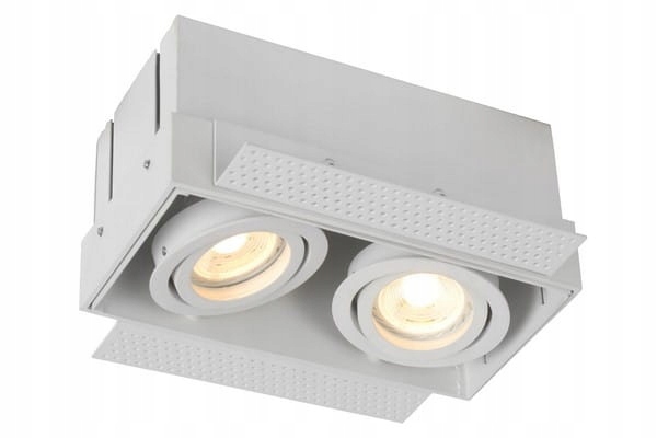 Lucide Stropní svítidlo Kulaté Stropní Svítidlo 2xGU10 5W Bílý hliník Trimless