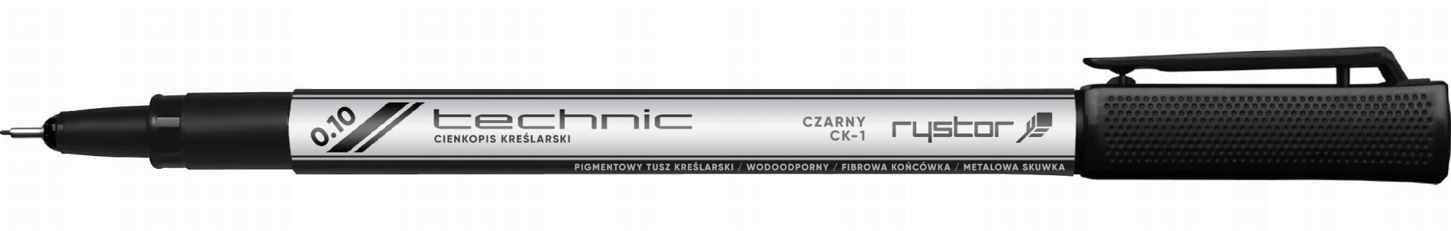 

Cienkopis kreślarski Rystor czarny rozmiar 0,1 mm