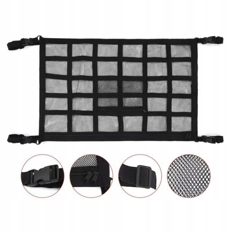 Siatka do przechowywania ładunków pod sufitem samochodowym 90x65cm 30siatek Numer katalogowy producenta RJT