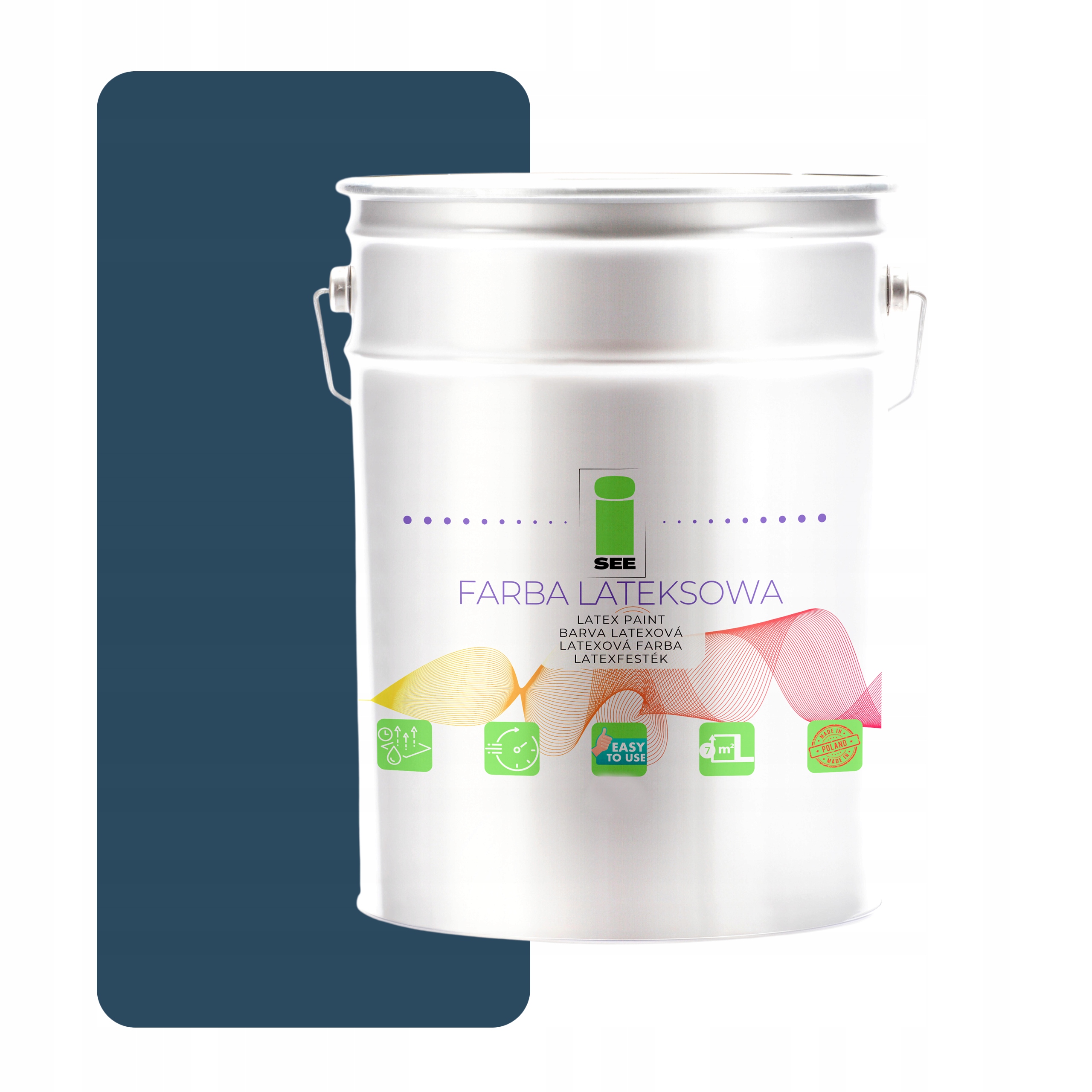 Latexová Farba Na Steny 10 L I See Hypoalergénna, Morská Granátová Farba, Priedušná