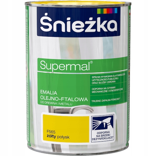 

Śnieżka Supermal Farba Olejno-ftalowa Żółty 0,8L
