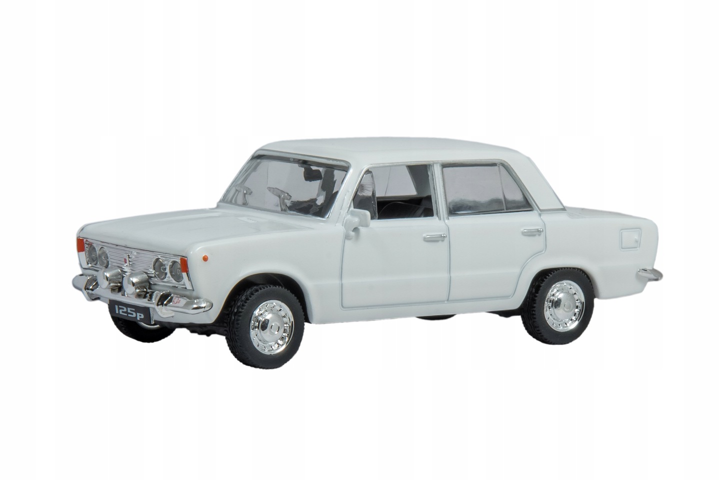 KOLEKCJA PRL METALOWY MODEL DUŻY FIAT 125p BIAŁY