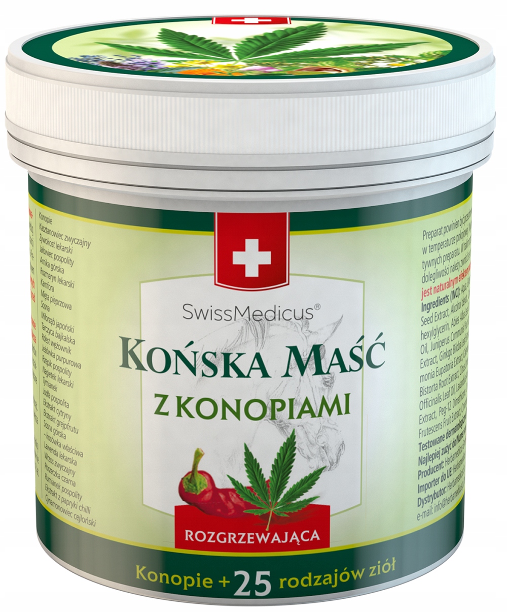 

Końska Maść Rozgrzewająca z konopiami 500 ml