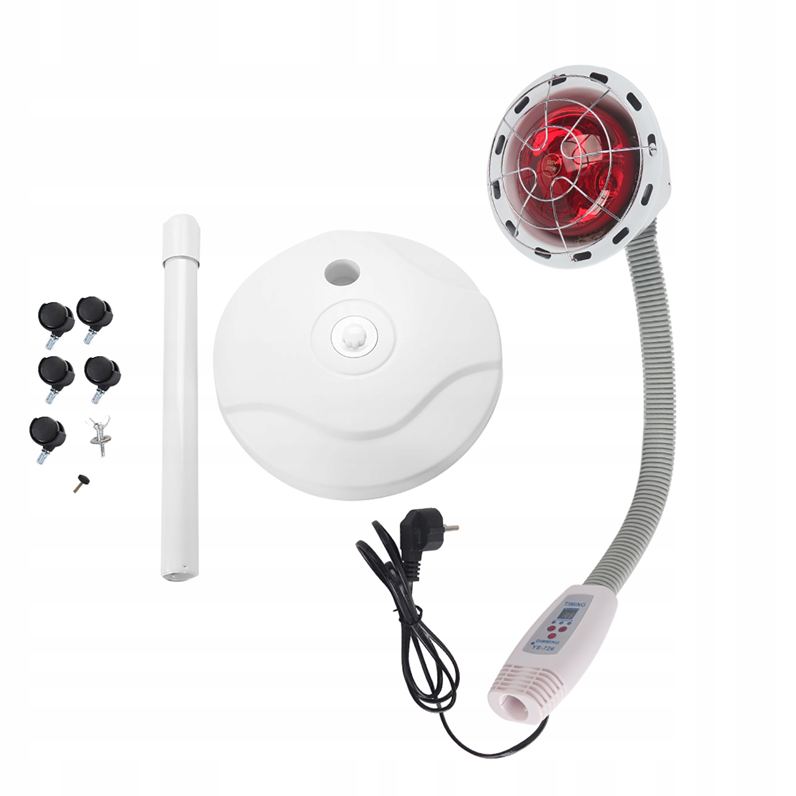 Tepelná terapeutická lampa o výkonu 275 W. Lampa pro zmírnění bolesti svalů. Reg