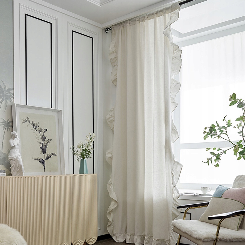 BIAŁY FALBANY GOTOWE ZASŁONA TAŚMA 150x160cm Marka inna marka