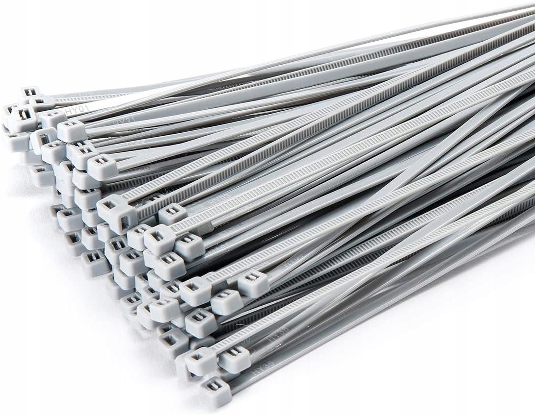 

100 x Szare Opaski Zaciskowe Trytki 4,8 x 450 mm