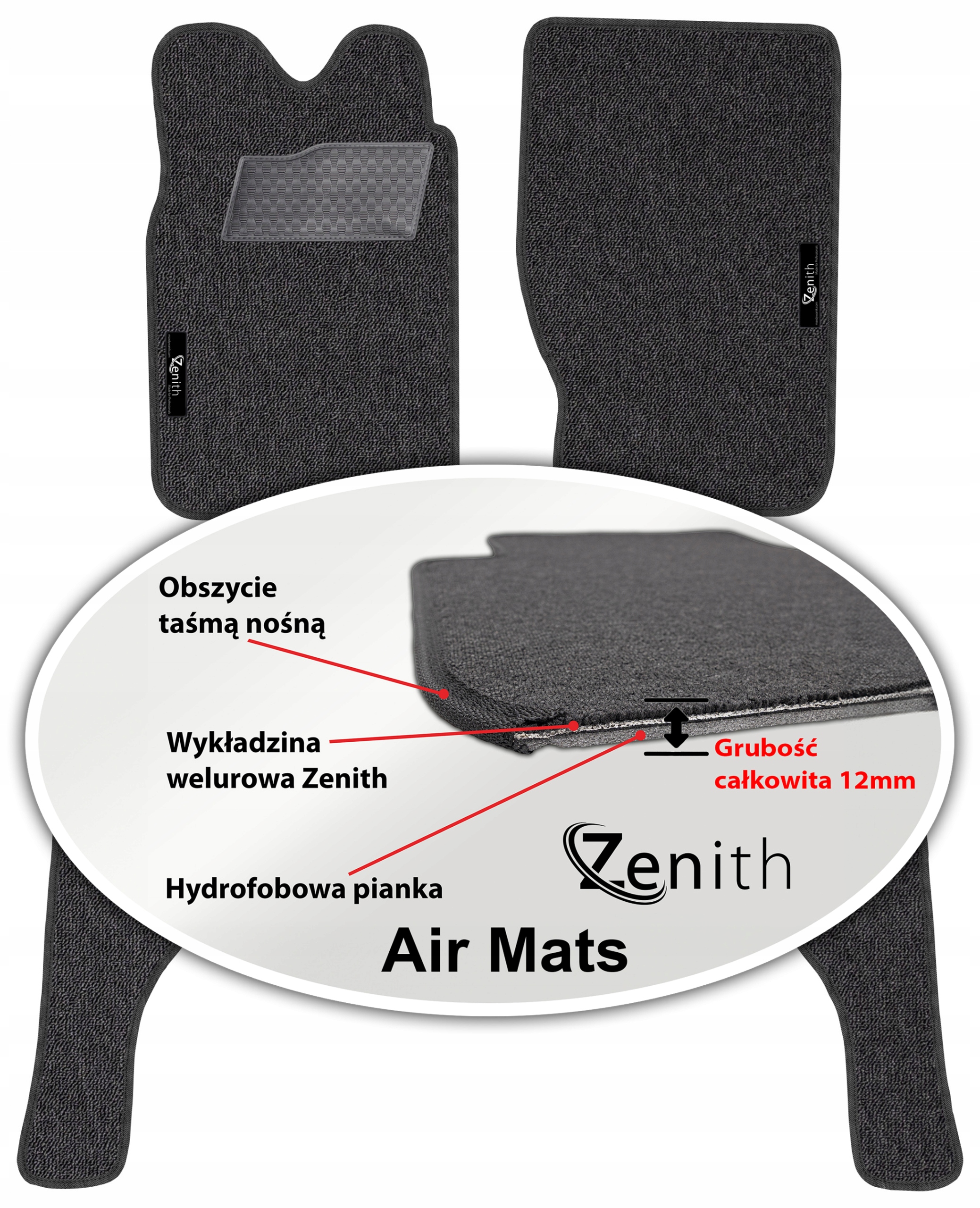 Mitsubishi L200 III 2001-2006 Velúrové koberčeky do auta Zenith Air Mats