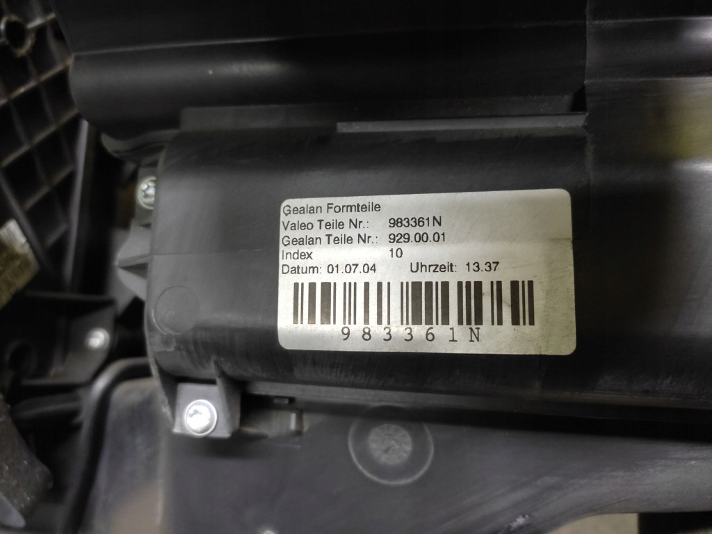 BMW 1 E87 heater cover KOMPLET