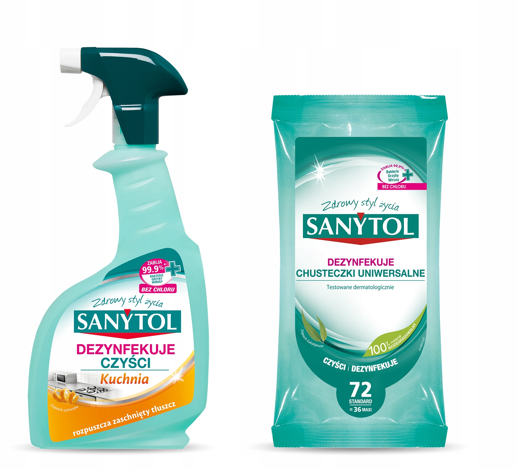 

Sanytol Zestaw Spray Kuchnia 500ml Chusteczki 72