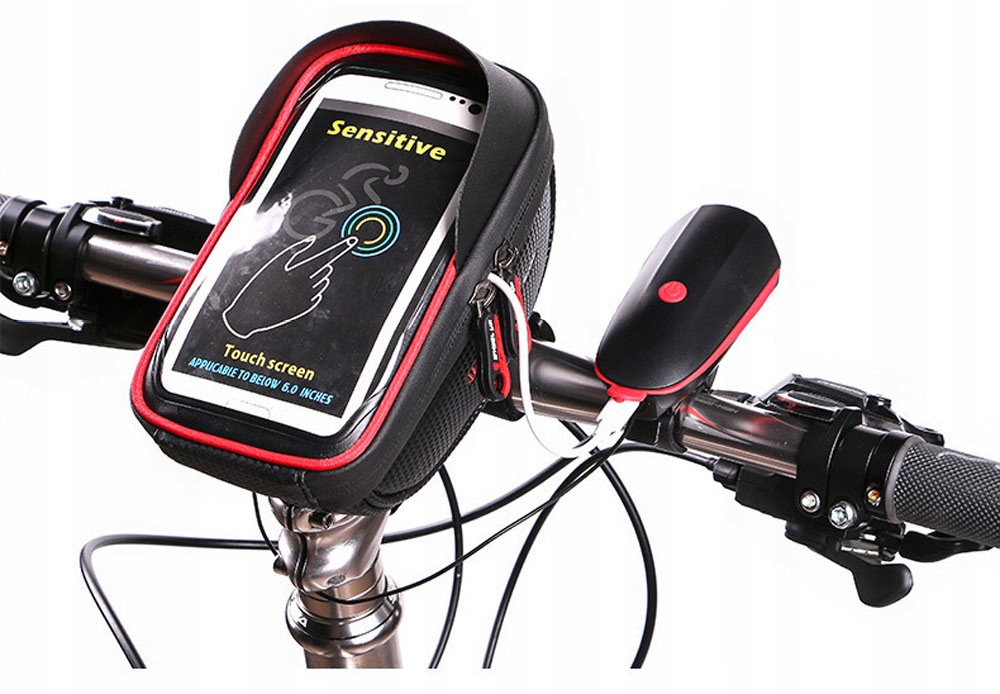SAKWA ROWEROWA NA KIEROWNICĘ TORBA NA KIEROWNICĘ Długość 19 cm