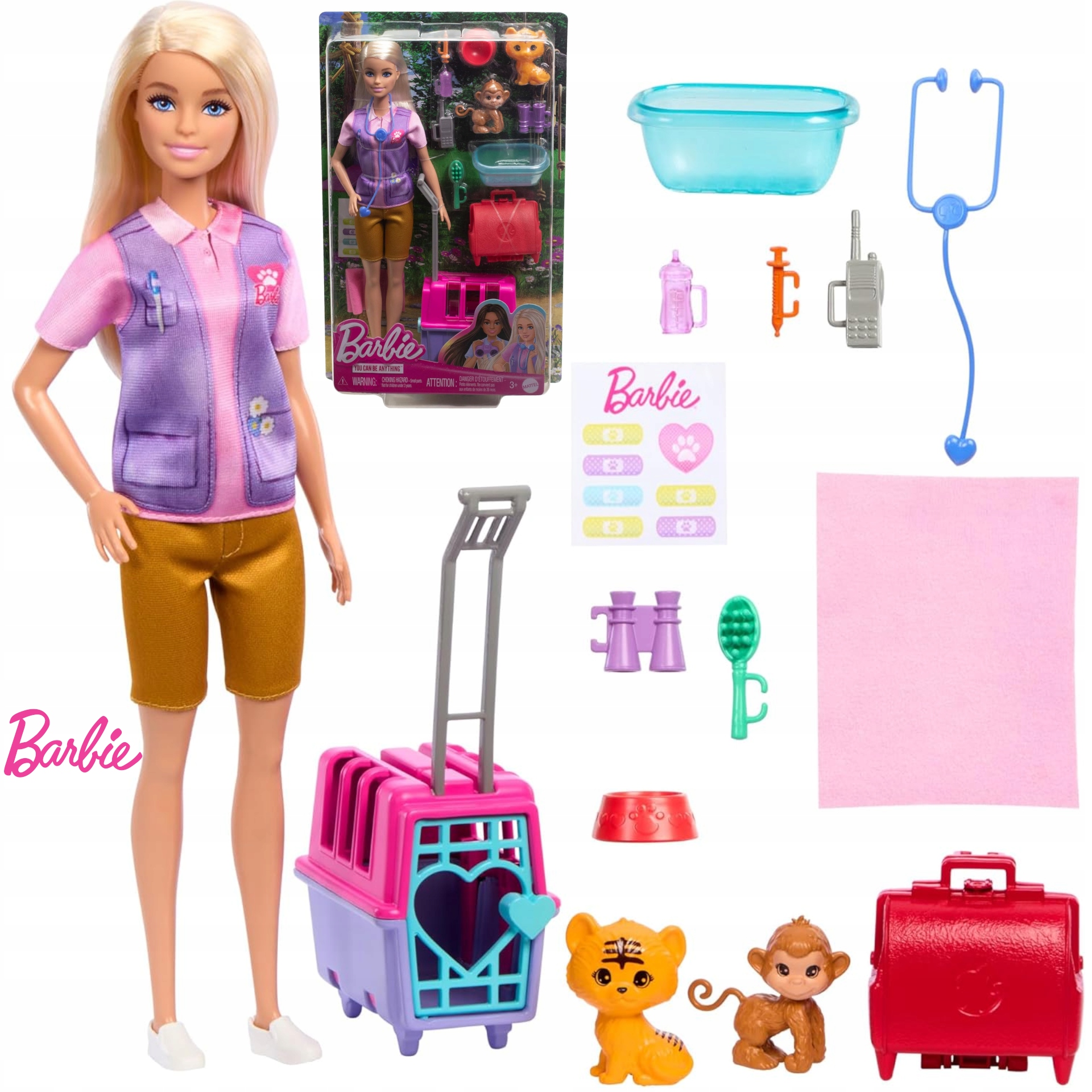 BARBIE ANIMAL RESCUE DOLL SPEELGOED VOOR MEISJES ACCESSOIRES HRG50