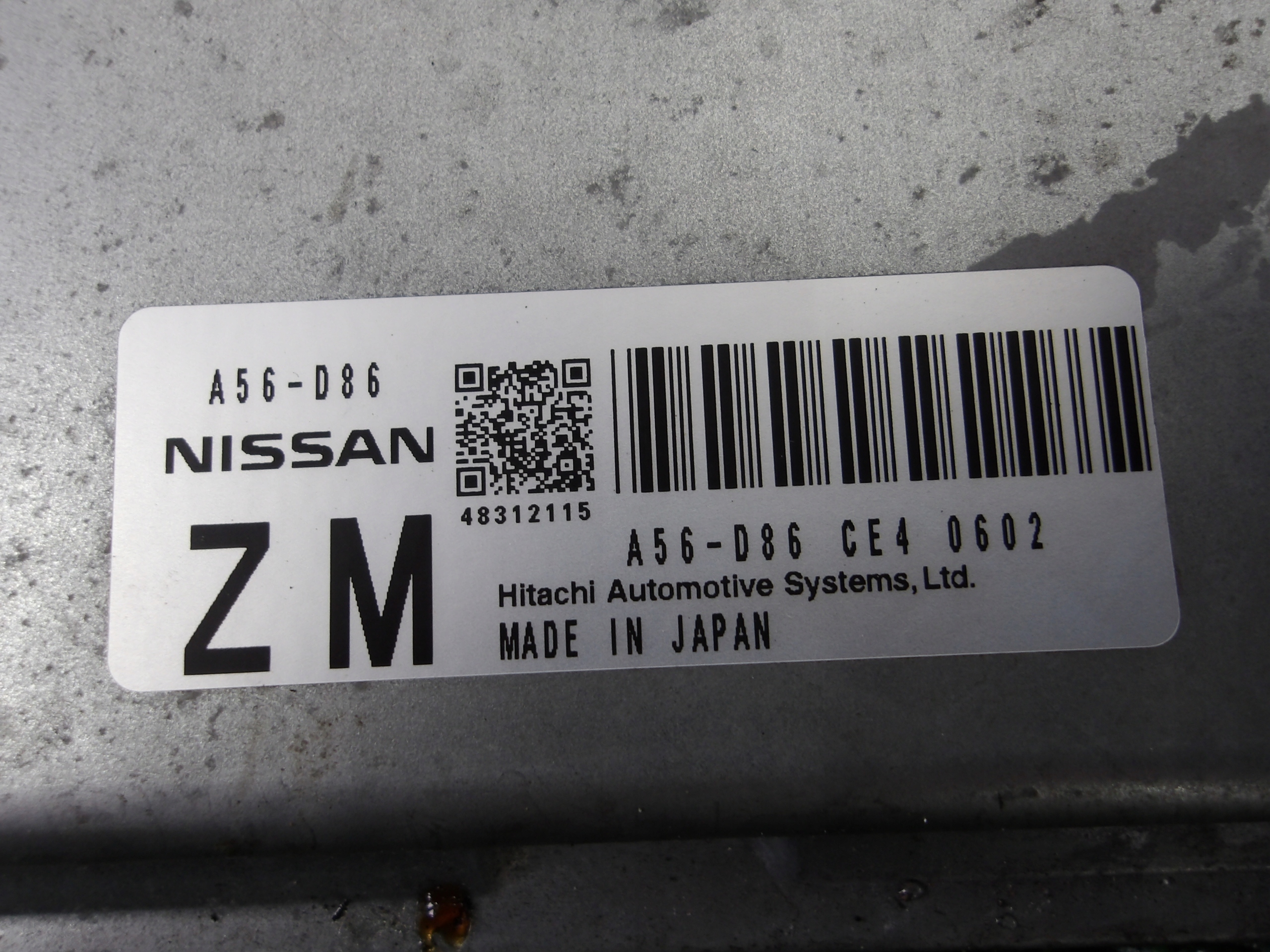 NISSAN NV200 10-19 1.6 computer Motore A56-D86