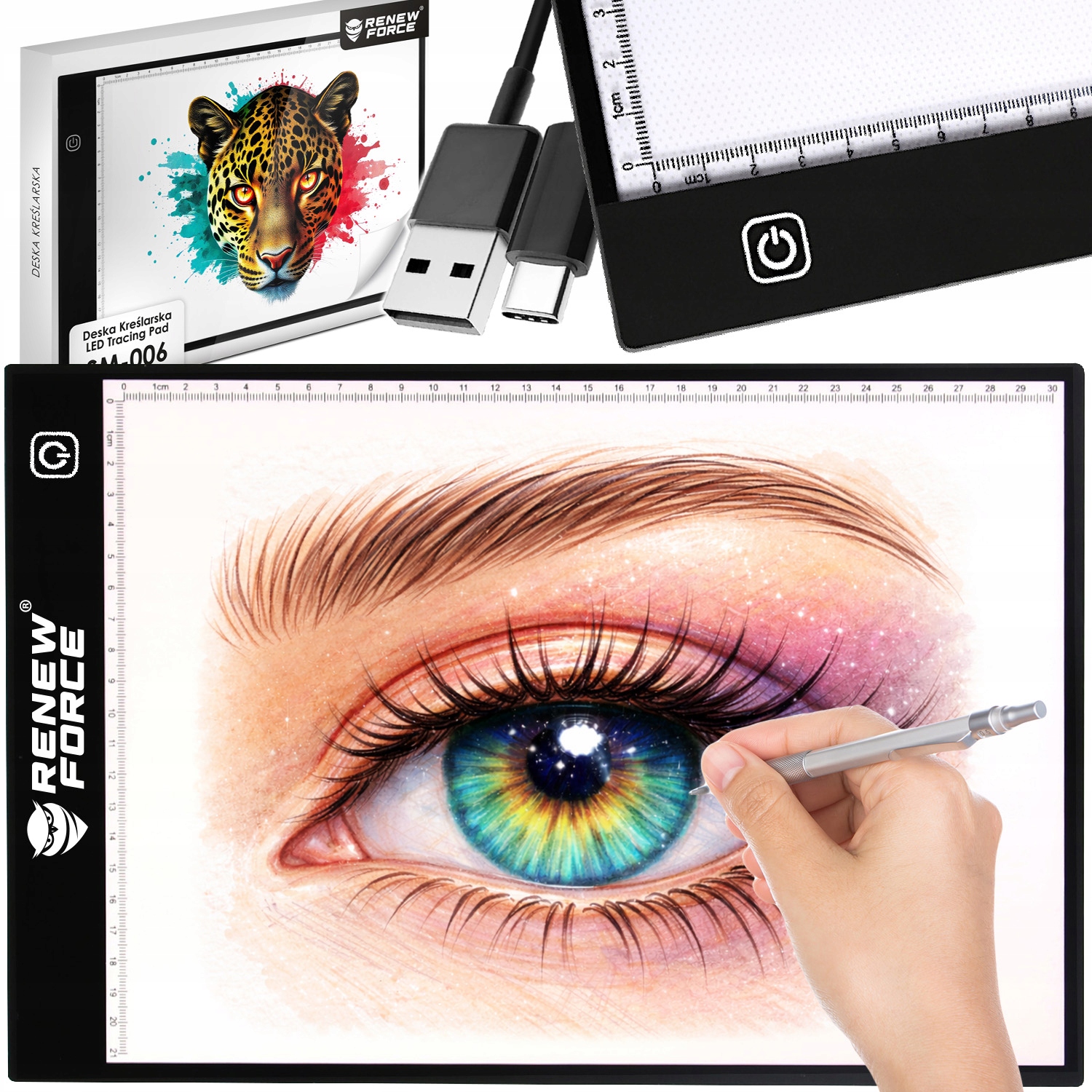 Tablet graficzny Renew Force deska kreślarska na komunie prezent dla dziecka