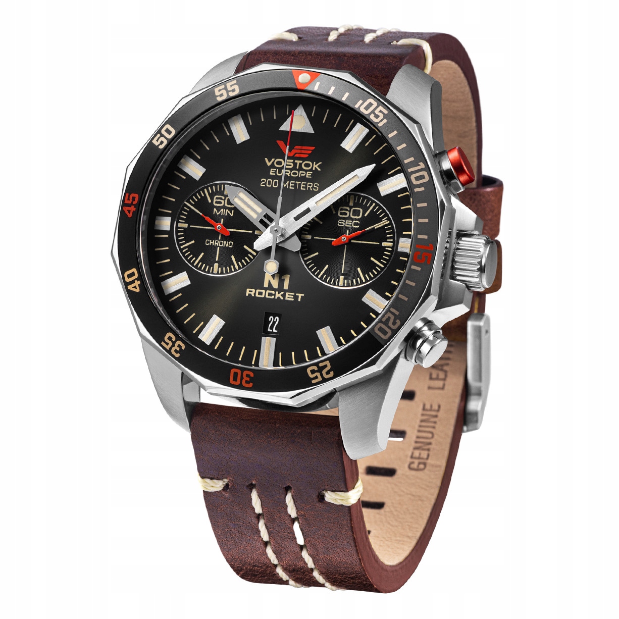 Pánské Hodinky Vostok Europe 6S21-225A618, hnědý řemínek