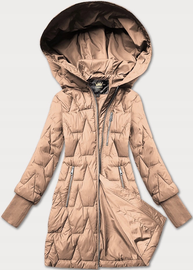 Prošívaná Přechodová Bunda 7775 Béžová XL (42)