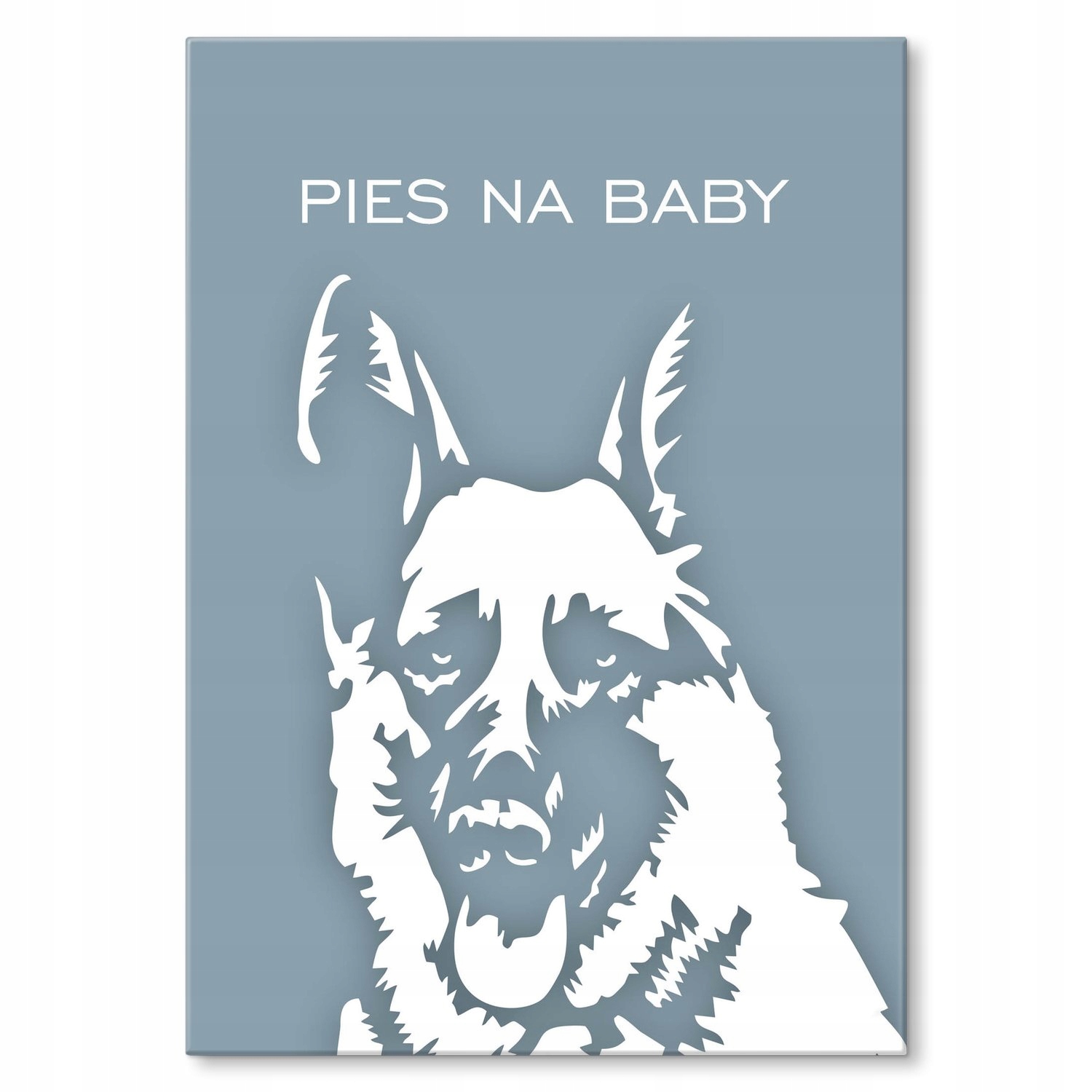 Kovový plakát Pes na baby Dárek 30 x 42 cm