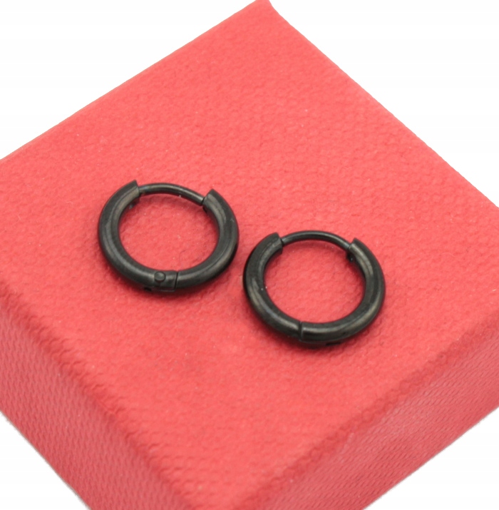 

Kolczyki Czarne Kółka 8 mm Stal Chirurgiczna
